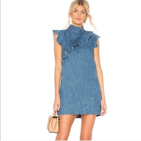 MCGUIRE Denim Sorbonne Mini Dress in Josephine Size Medium - Picture 1 of 16